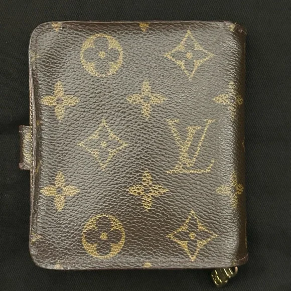 Louis Vuitton Monogram Compact Zippy Wallet MI0062 2002 France Vintage Authentic - Picture 5 of 10